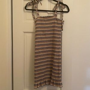 Striped Ribbed Mini Dress Size S